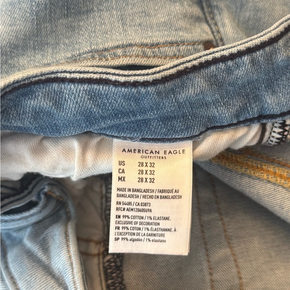 American Eagle Athletic Fit Jeans Men’s 28x32 Light Wash Airflex+ Stretch - Picture 7 of 7